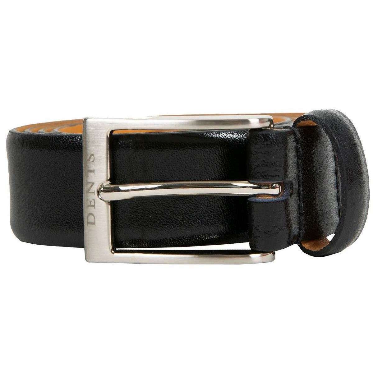 Dents Heritage Feather Edge Leather Belt - Black - Medium - 34-36" | 86-91cm