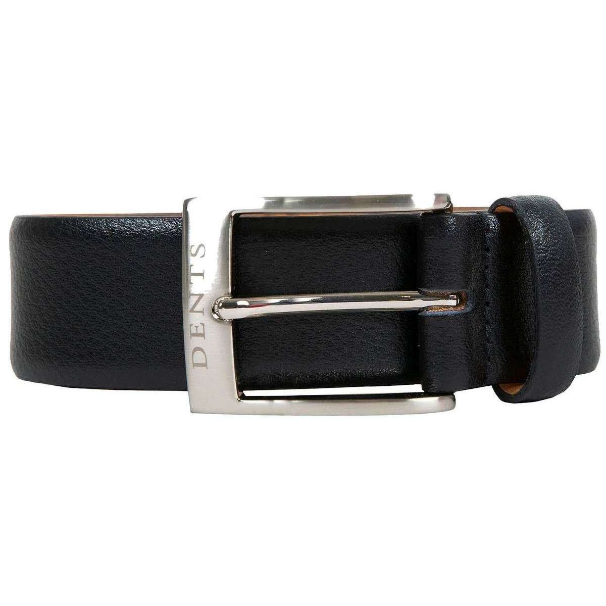 Dents Heritage Feather Edge Leather Belt - Matte Black - Medium - 34-36" | 86-91cm