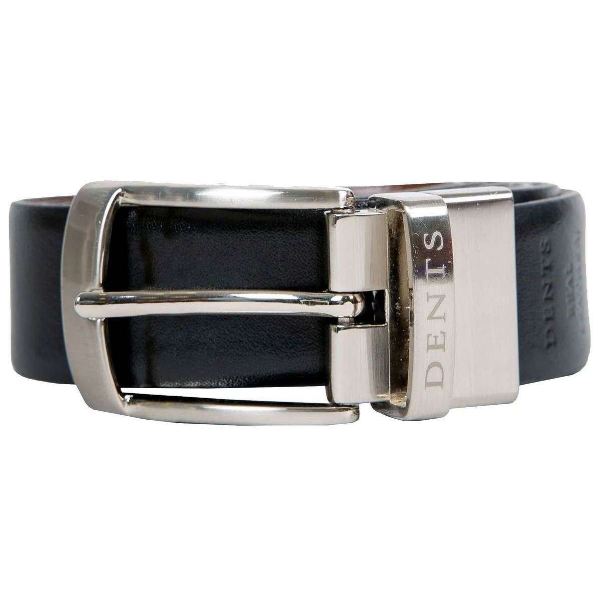 Dents Heritage Reversible Feather Edge Leather Belt - Black/Tan - Medium - 34-36" | 86-91cm