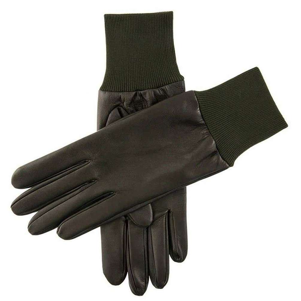Dents Lady Royale Right Hand Leather Shooting Gloves - Olive Green