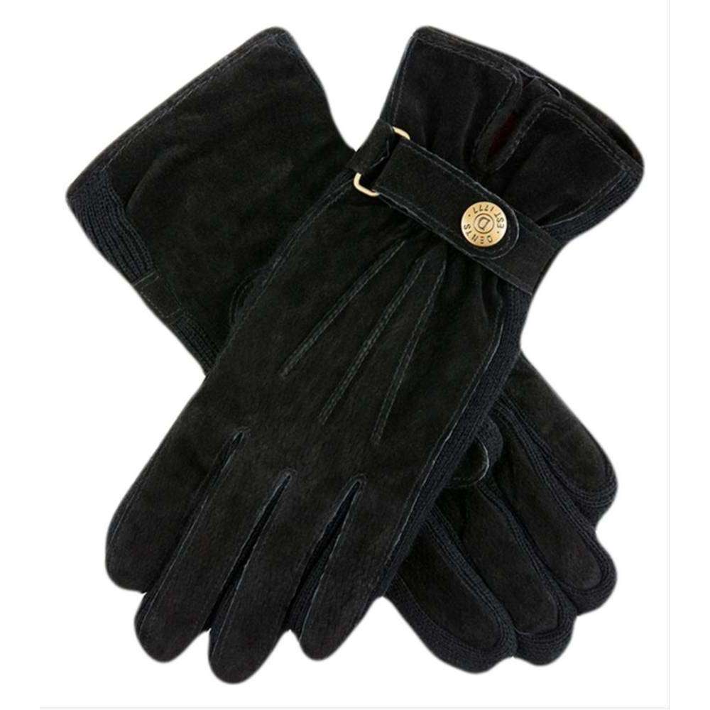 Dents Laura Suede Walking Gloves - Black