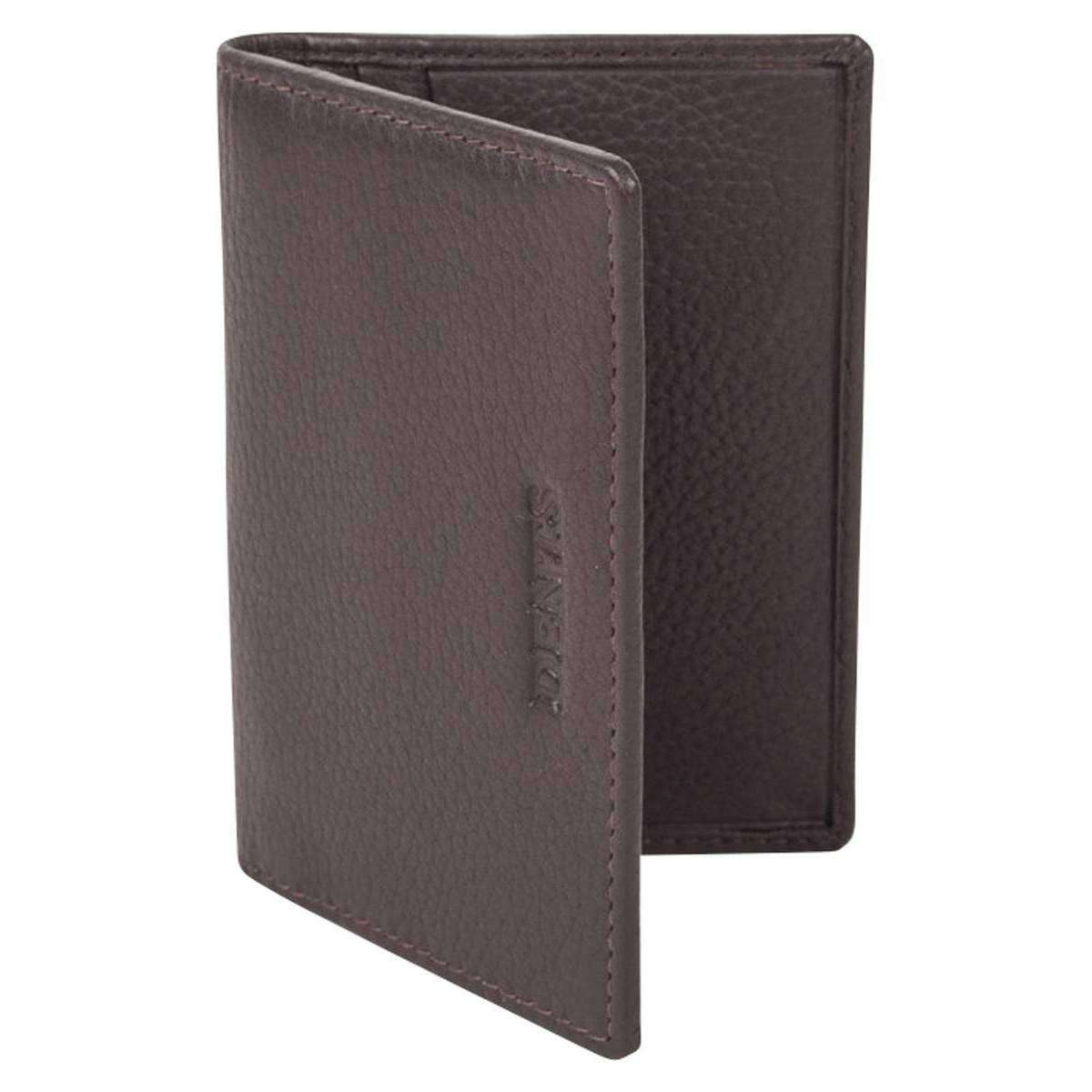 Dents Pebble Grain RFID Blocking Credit Card Holder - Chocolate