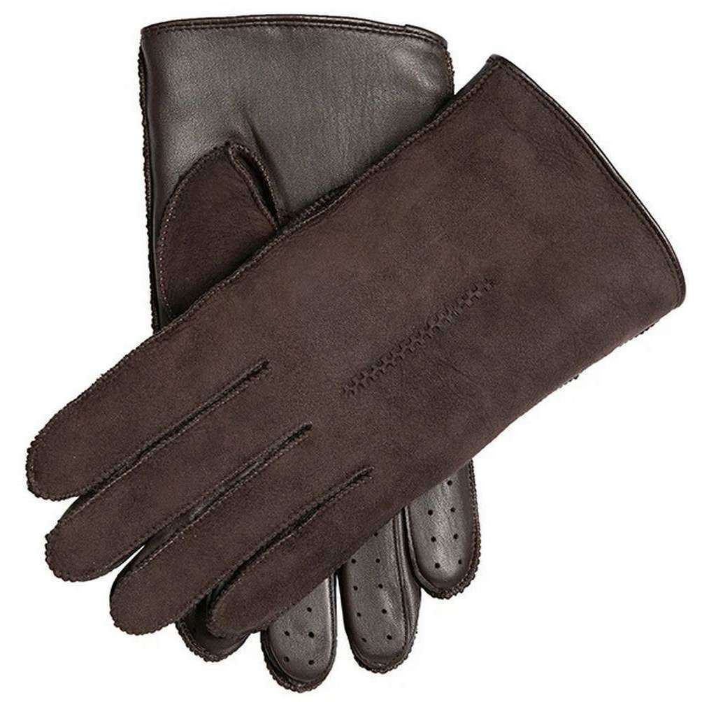 Dents Pembrey Leather Touchscreen Gloves - Brown