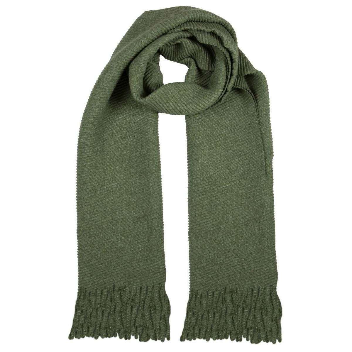 Dents Pleated Stole Scarf - Forest Green
