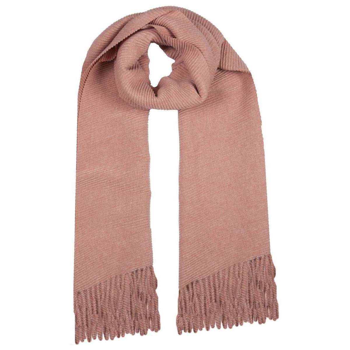Dents Pleated Stole Scarf - Pale Pink