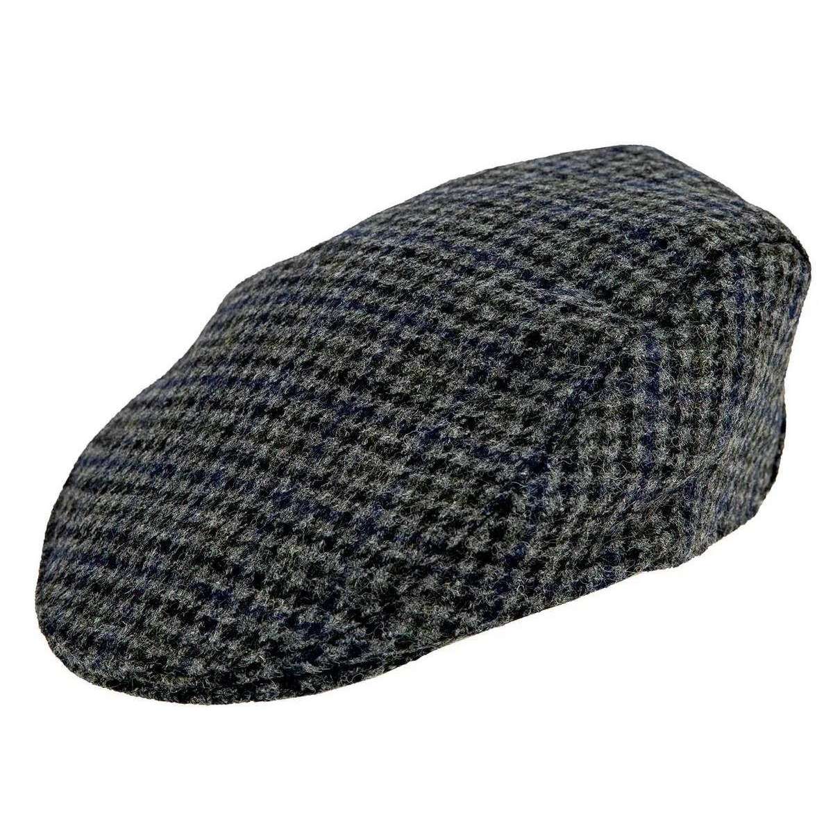 Dents Shearwater Abraham Moon Dogtooth Flat Cap - Graphite Grey - Medium - 58cm | 22.8"