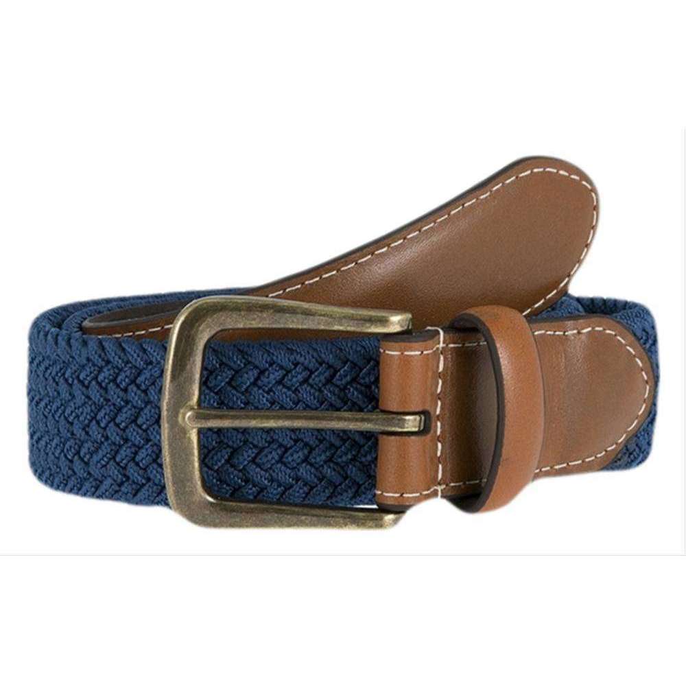 Dents Ocean Blue Mens Stretch Elastic Webbing Belt — KJ Beckett