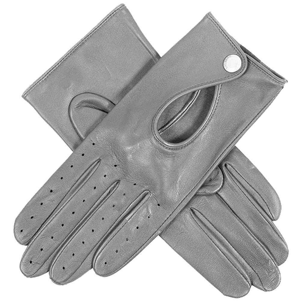 Dents Thuxton Hairsheep Leather Driving Gloves - Dove Grey - Small - 7" | 18cm