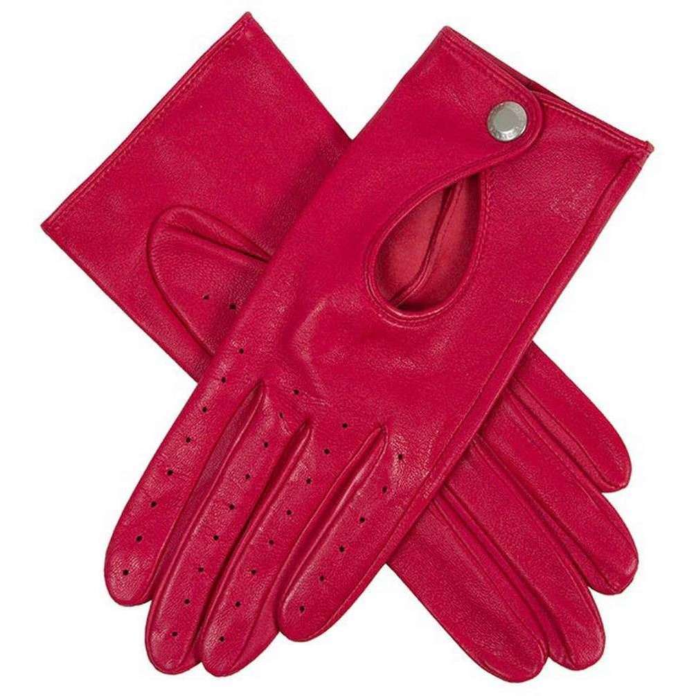Dents Thuxton Hairsheep Leather Driving Gloves - Fuchsia Pink
