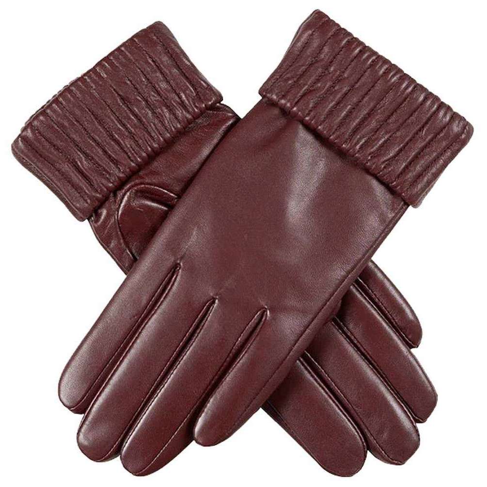 Dents Trudy Hairsheep Leather Gloves - Claret Red - Small - 7" | 18cm