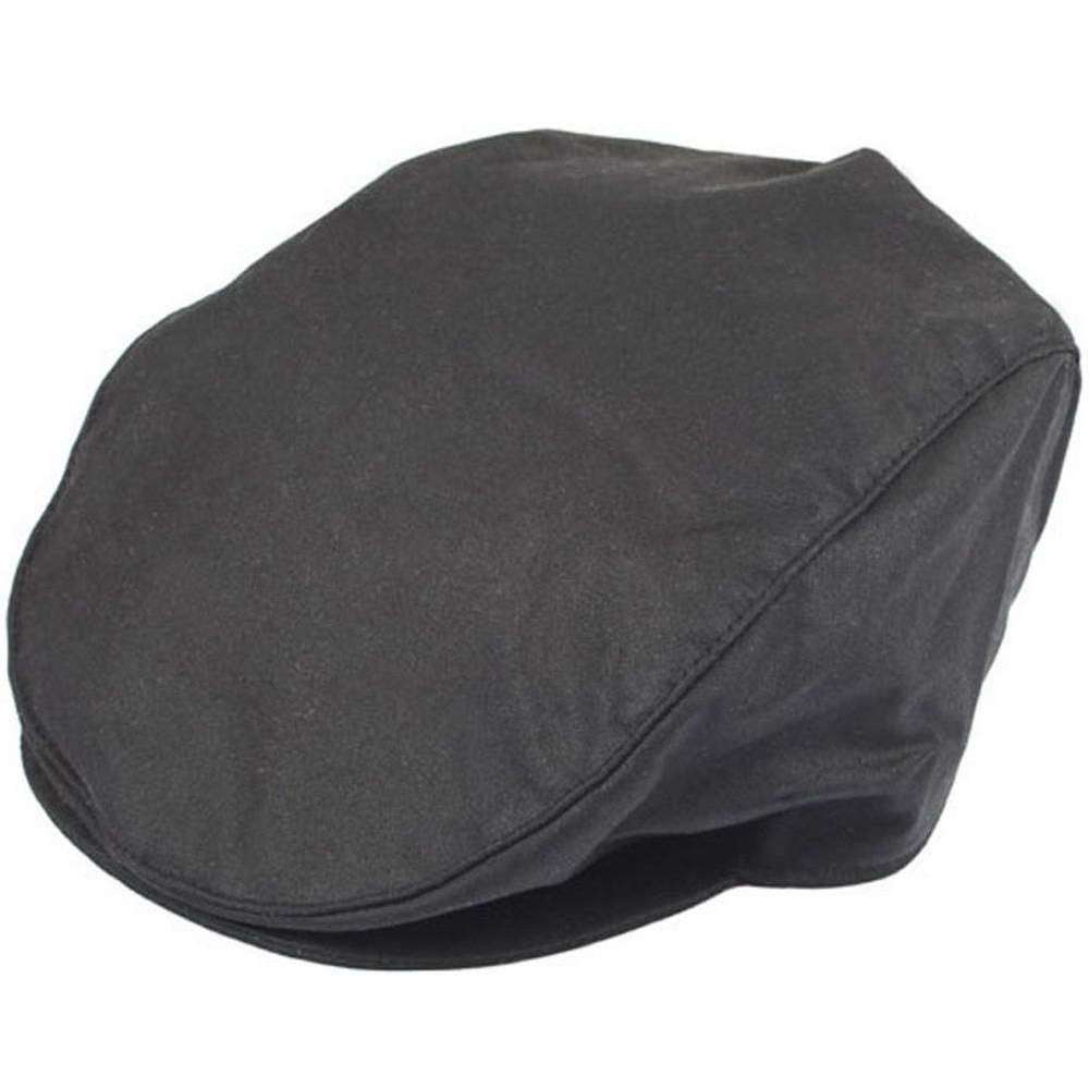 Dents Wax Cotton Flat Cap - Black