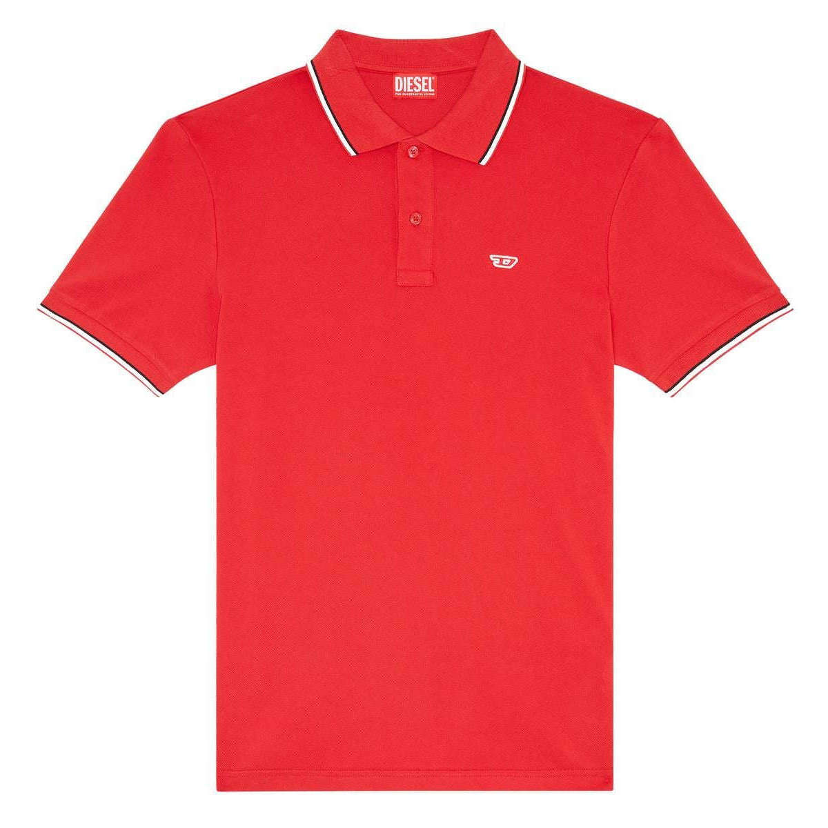 Diesel Smith D Logo Polo Shirt - Red/White