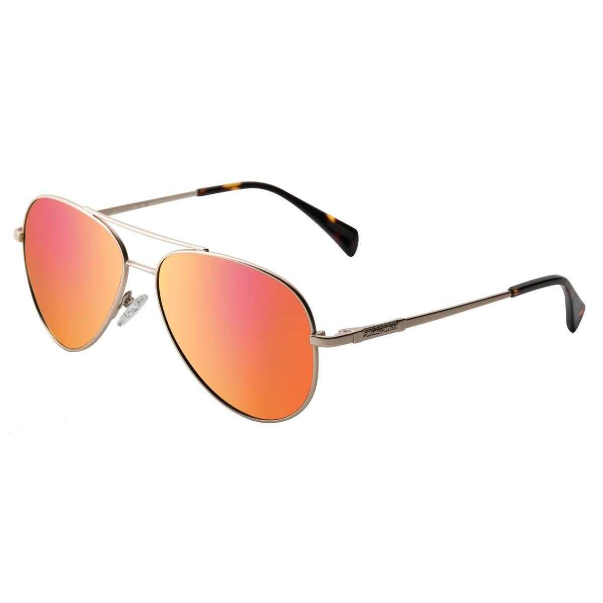 Dirty Dog Maverick Fusion Mirror Polarised Sunglasses - Gold/Grey/Red