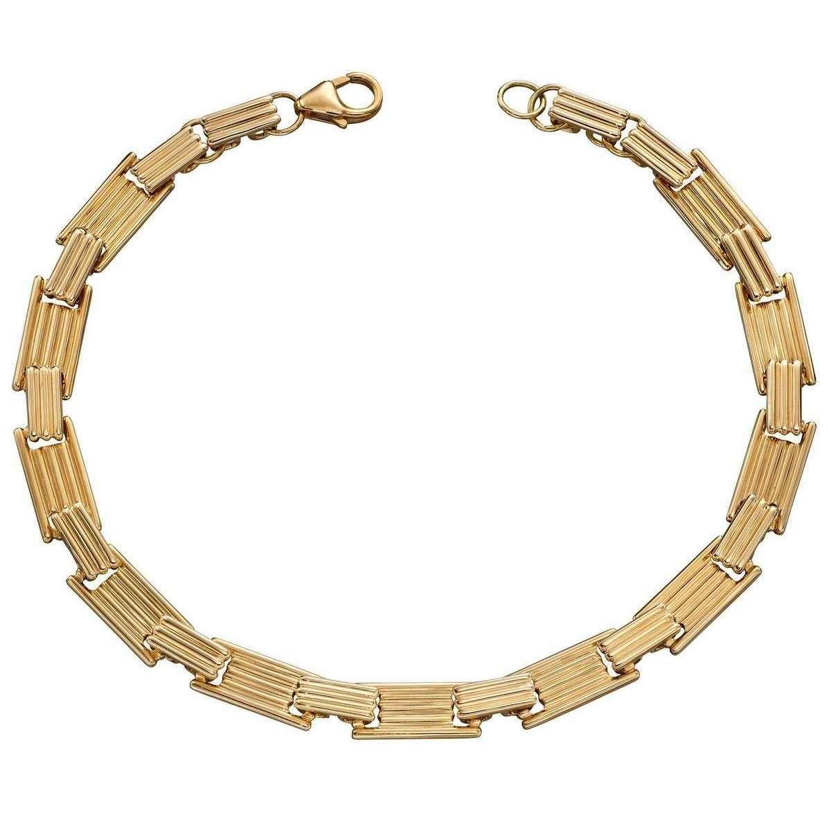 elements gold colum long bar bracelet - gold
