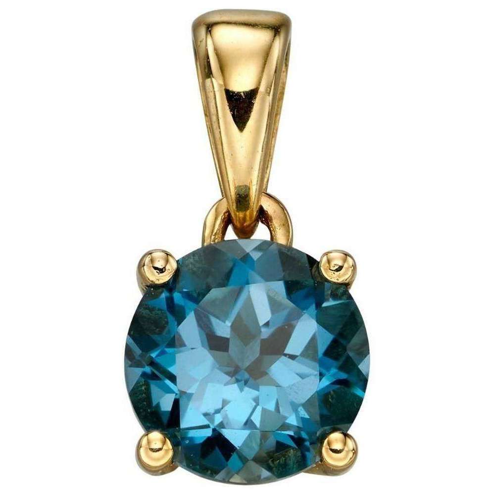 Elements Gold December Birthstone Pendant - Blue/Gold