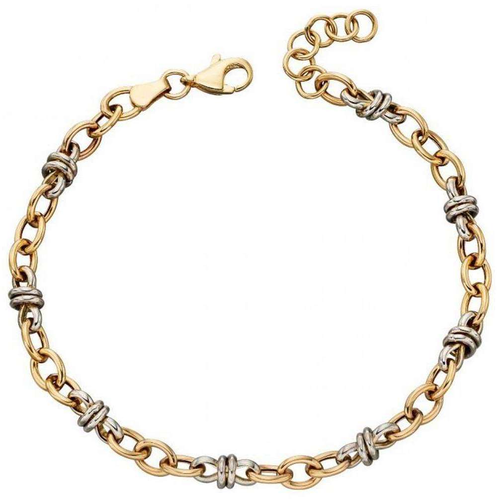 elements gold multi link bracelet - gold/silver