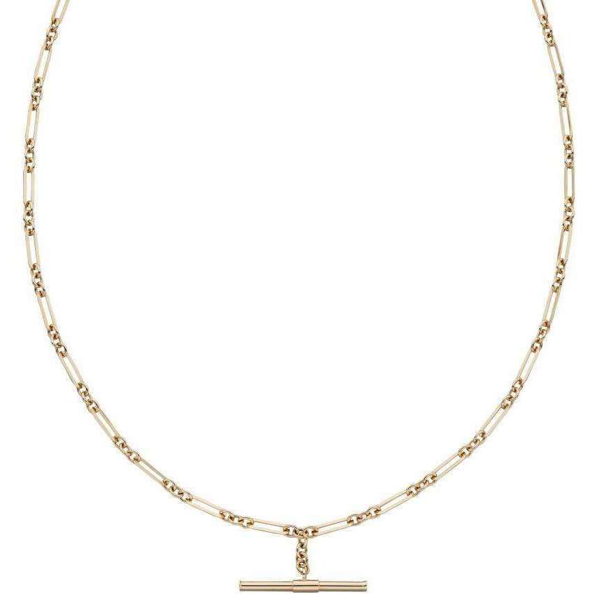 Elements Gold T Bar Chain Necklace - Yellow Gold