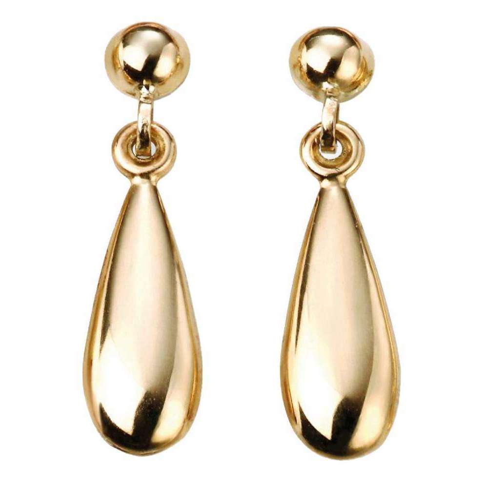 Elements Gold Tear Drop Earrings - Gold