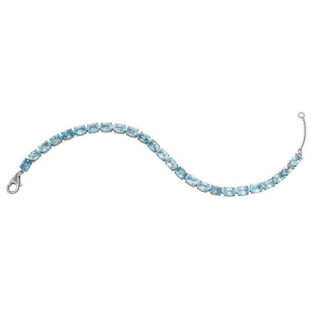 elements gold tennis bracelet - blue/silver