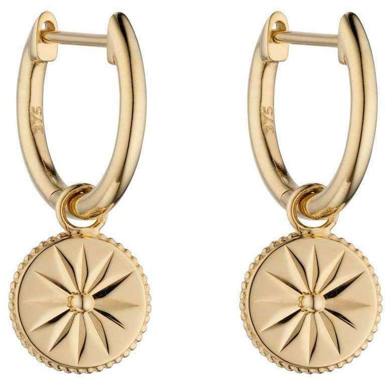 Elements Gold Wellness Symbol Earrings - Yellow Gold