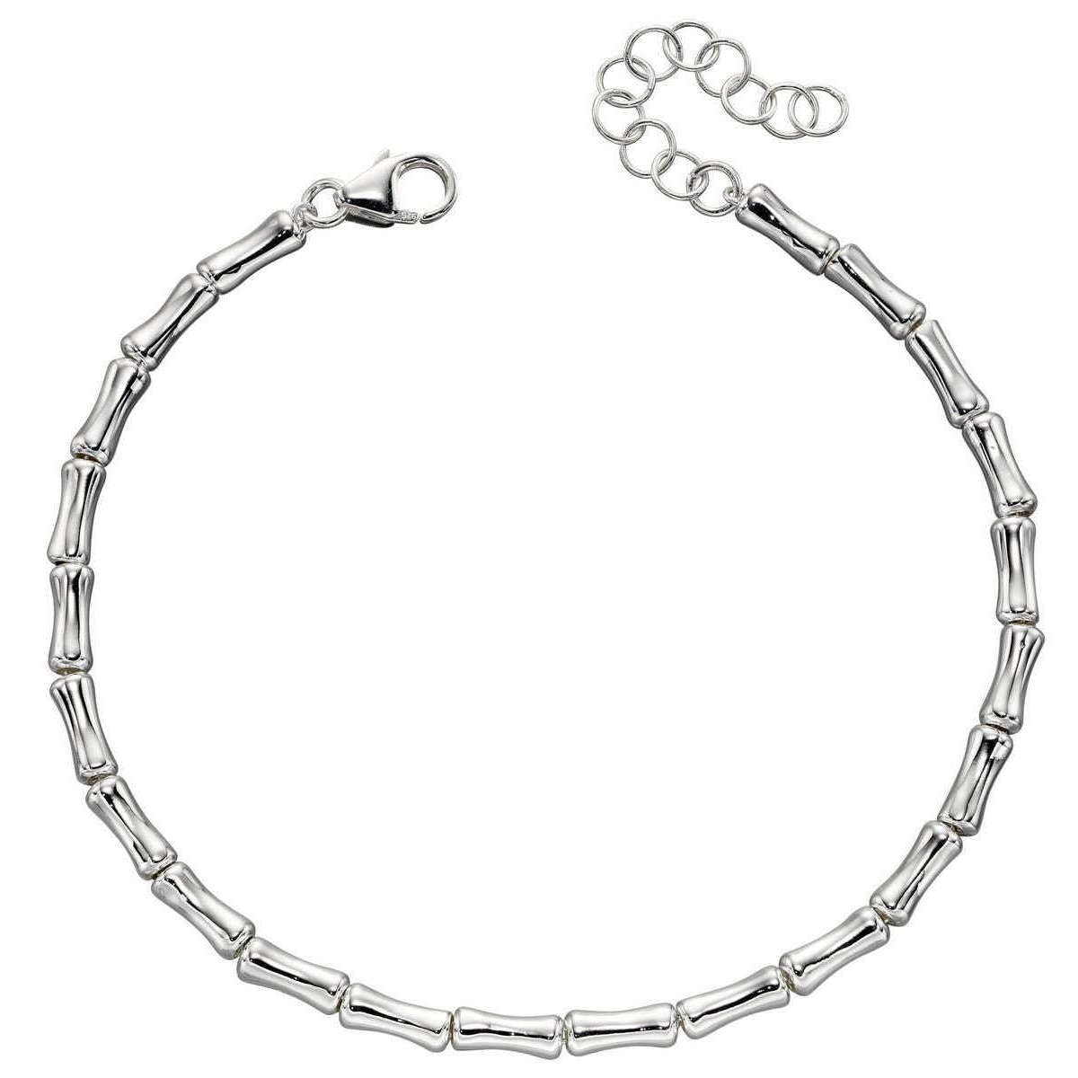 Elements Silver Bamboo Tennis Bracelet - Silver