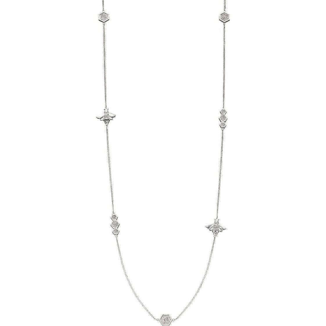 Elements Silver Bee Station Necklace - Silver