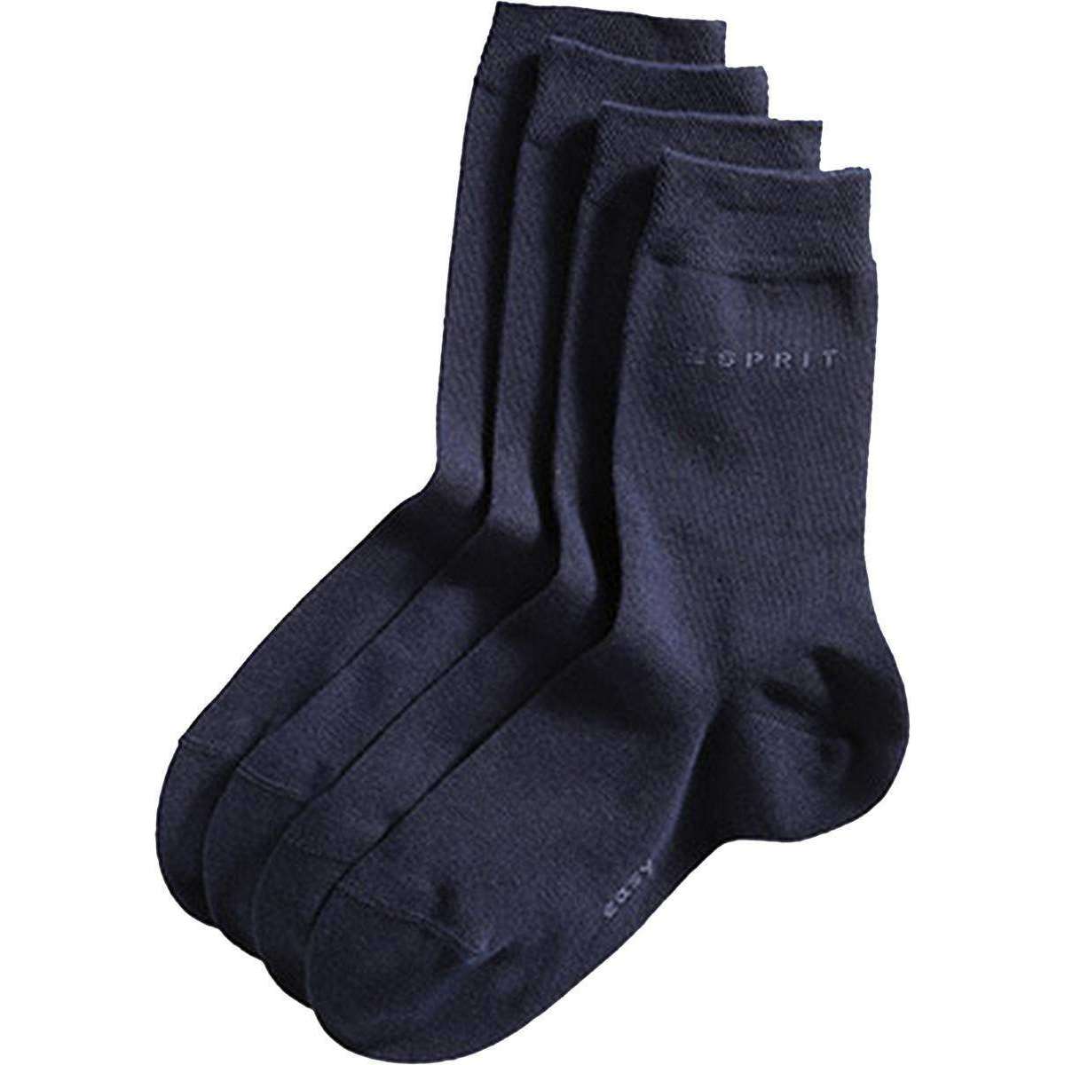 Esprit Basic Easy 2 Pack Mid-Calf Socks - Marine Navy