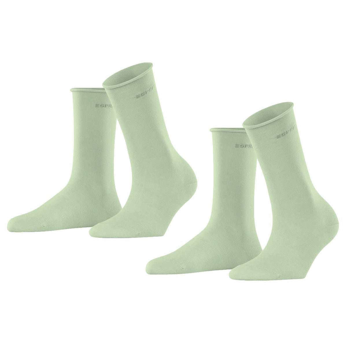 Esprit Basic Pure 2 Pack Socks - Light Green