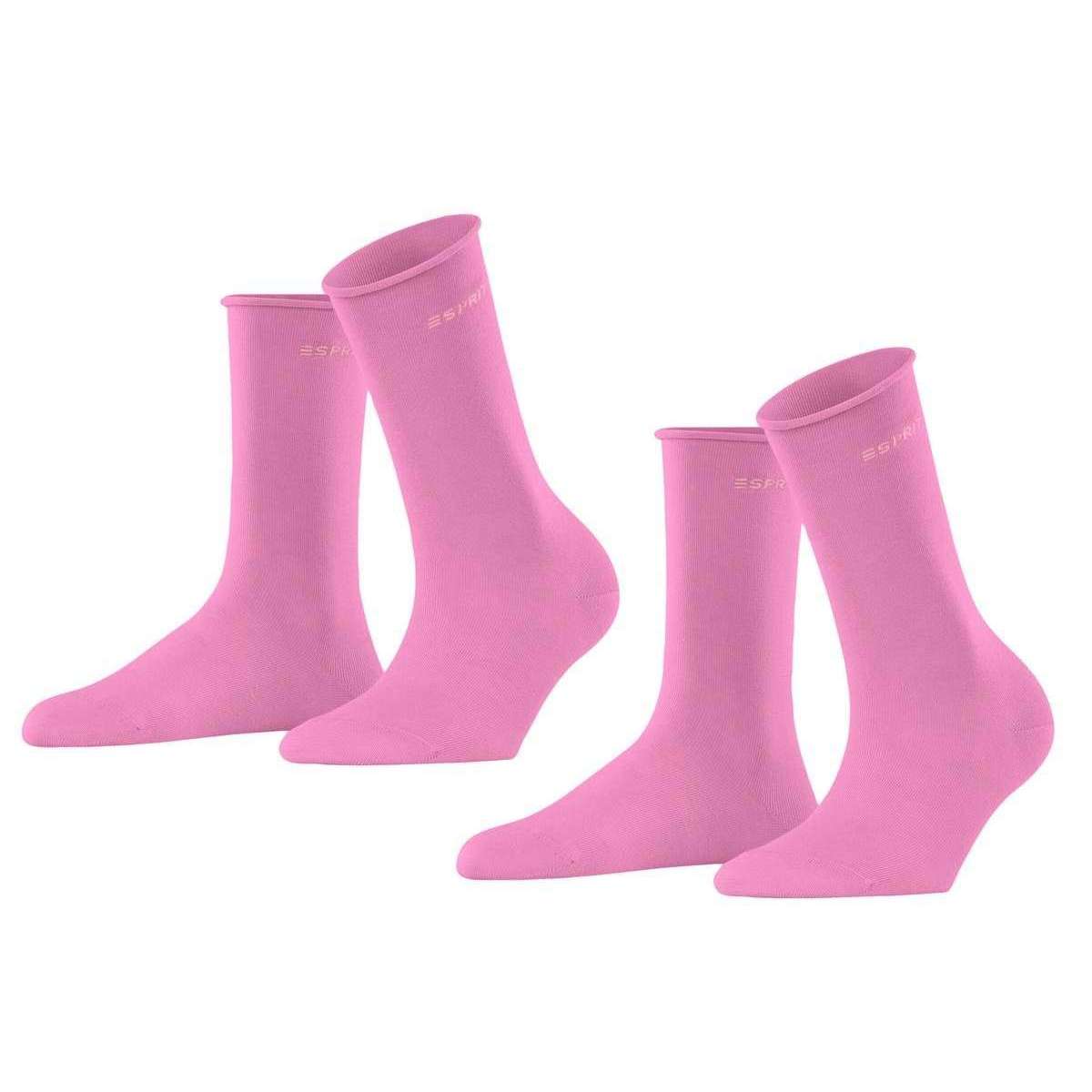 Esprit Basic Pure 2 Pack Socks - Rose Pink