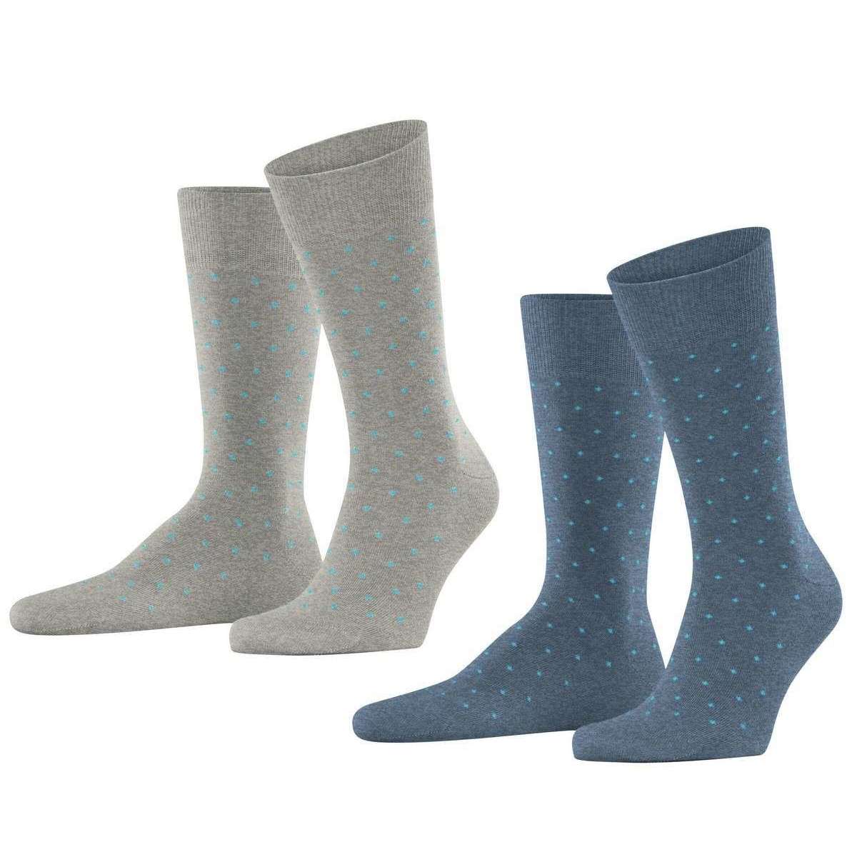 Esprit Fine Dot 2 Pack Socks - Light Denim Blue