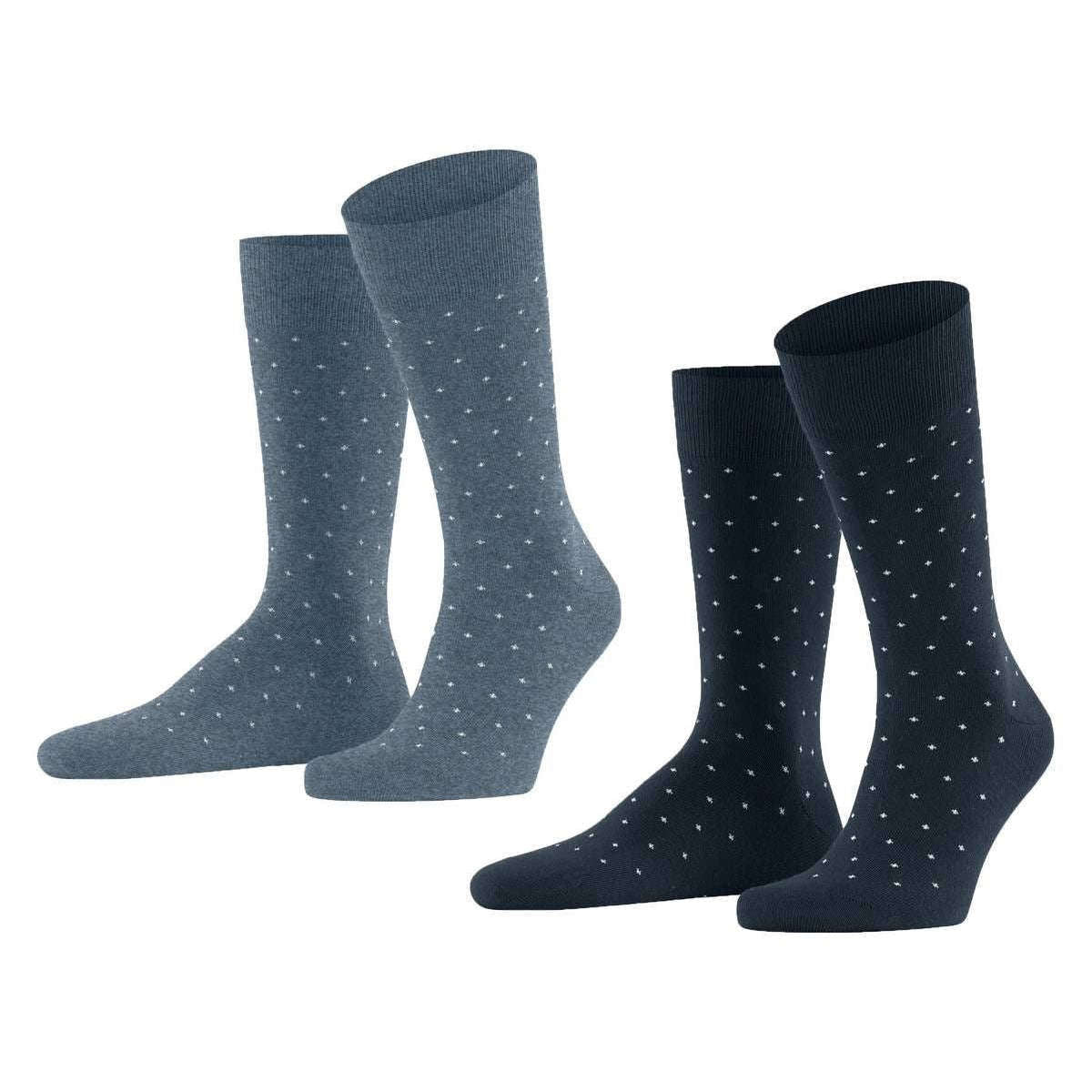 Esprit Fine Dot 2 Pack Socks - Navy