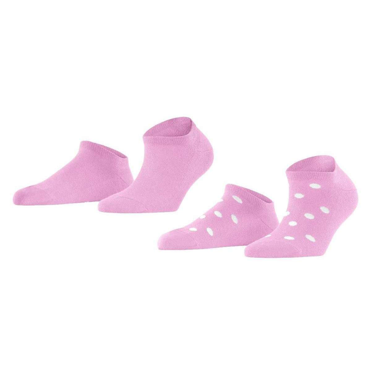 Esprit Mesh Dot 2 Pack Sneaker Socks - Orchid Pink