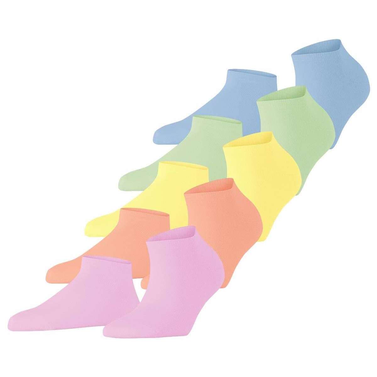 Esprit Solid Mix 5 Pack Sneaker Socks - Sortiment