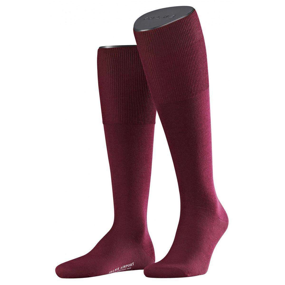 Falke Barolo Airport Knee High Socks  - Burgundy