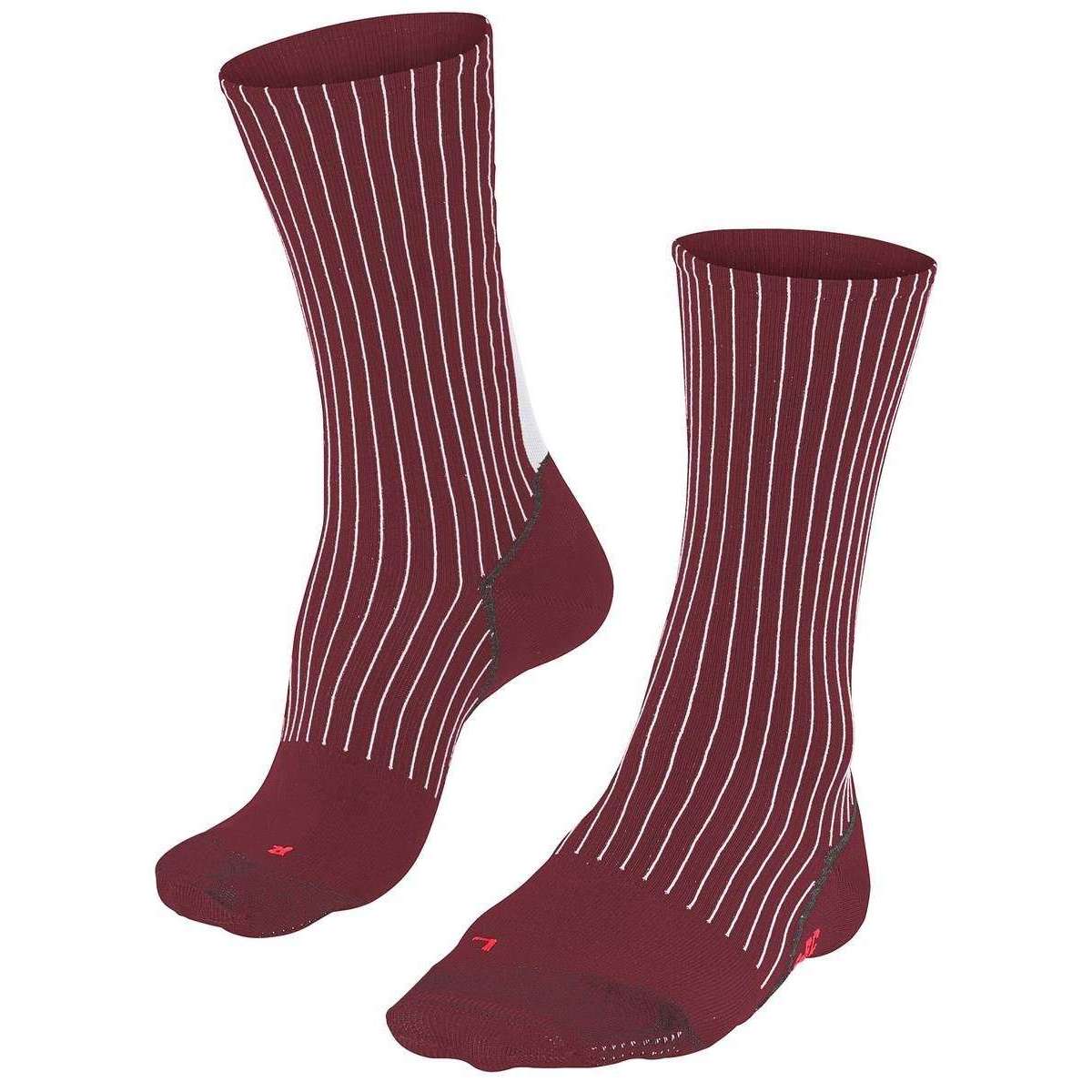 Falke BC Impulse Striped Socks - Merlot Red