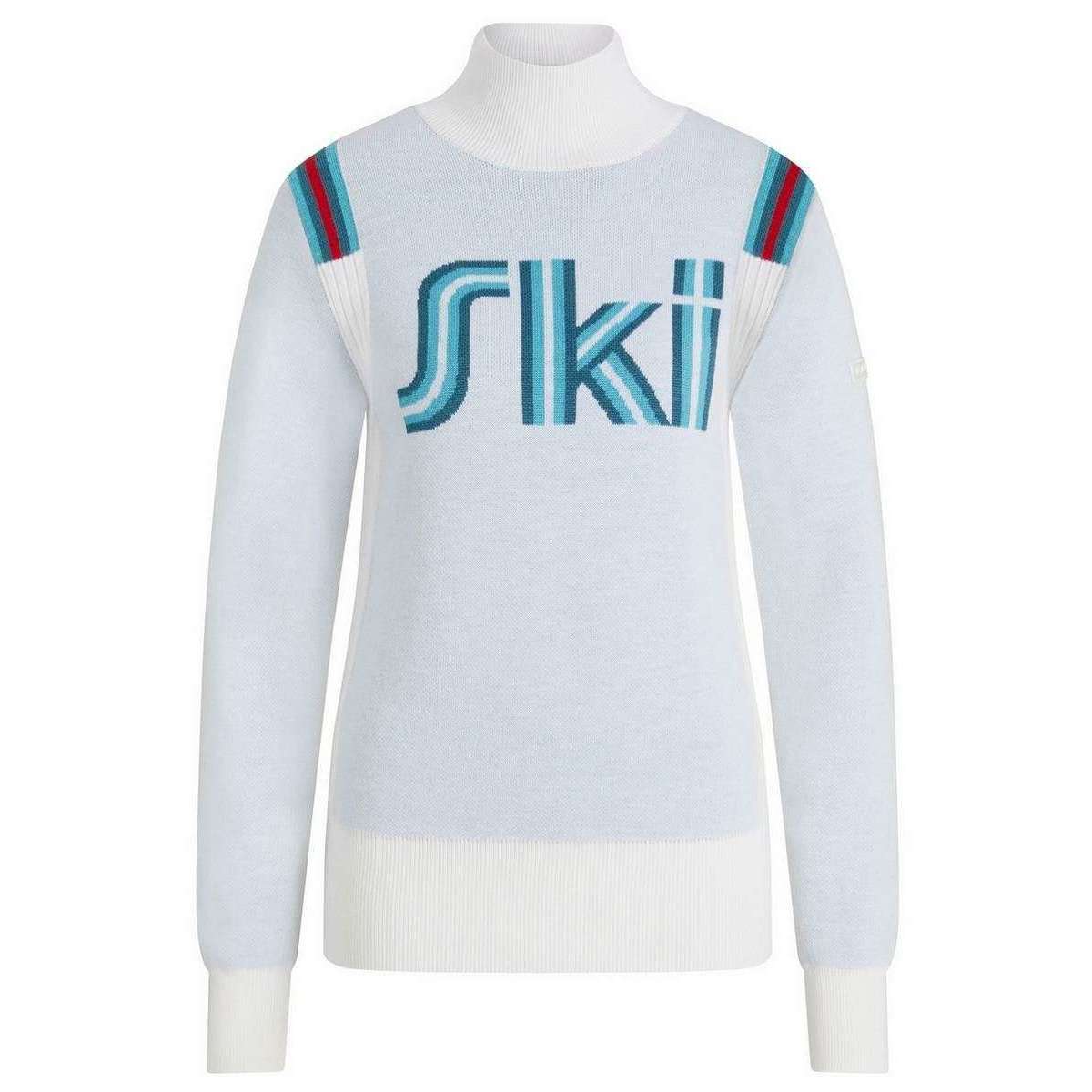 Falke Capsule Mock Neck Pullover - Off White/Blue