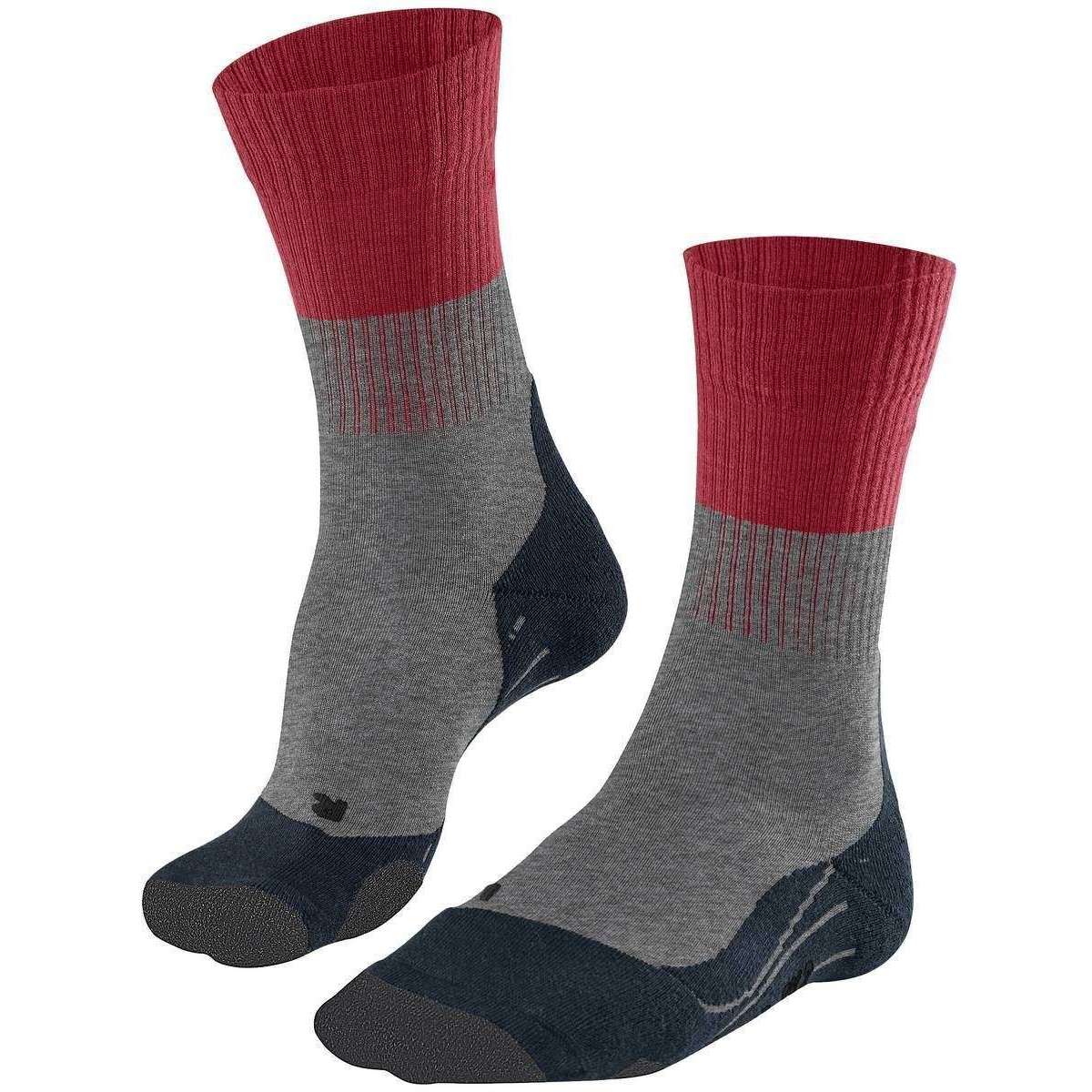 Falke Capsule Trekking TK2 Socks - Light Grey/Red