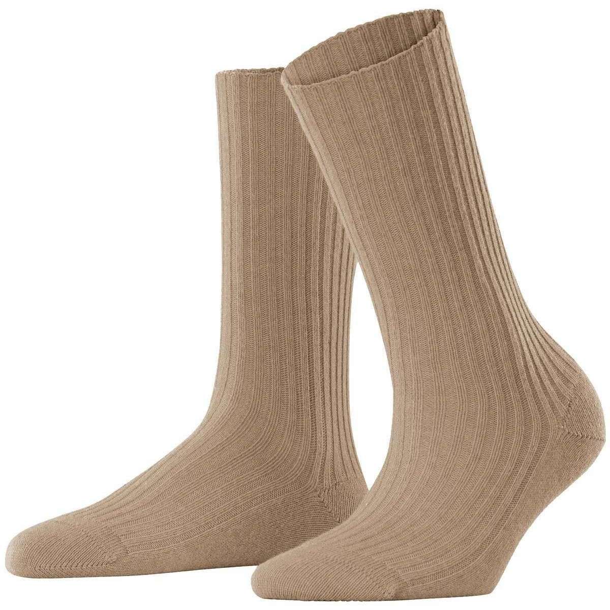 Falke Cosy Wool Boot Socks - Camel Brown