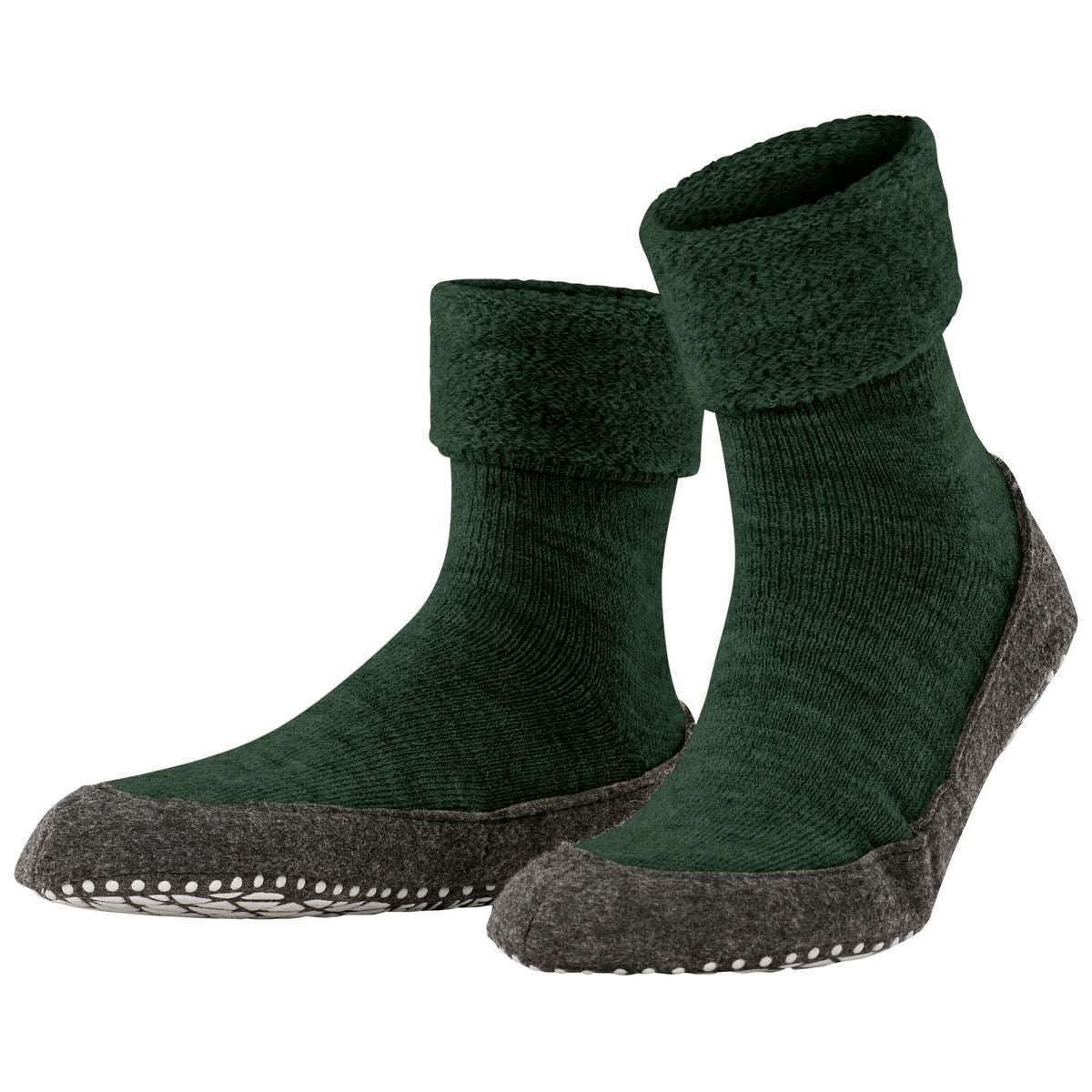 Falke Cosyshoe Slipper Socks - Green Mel