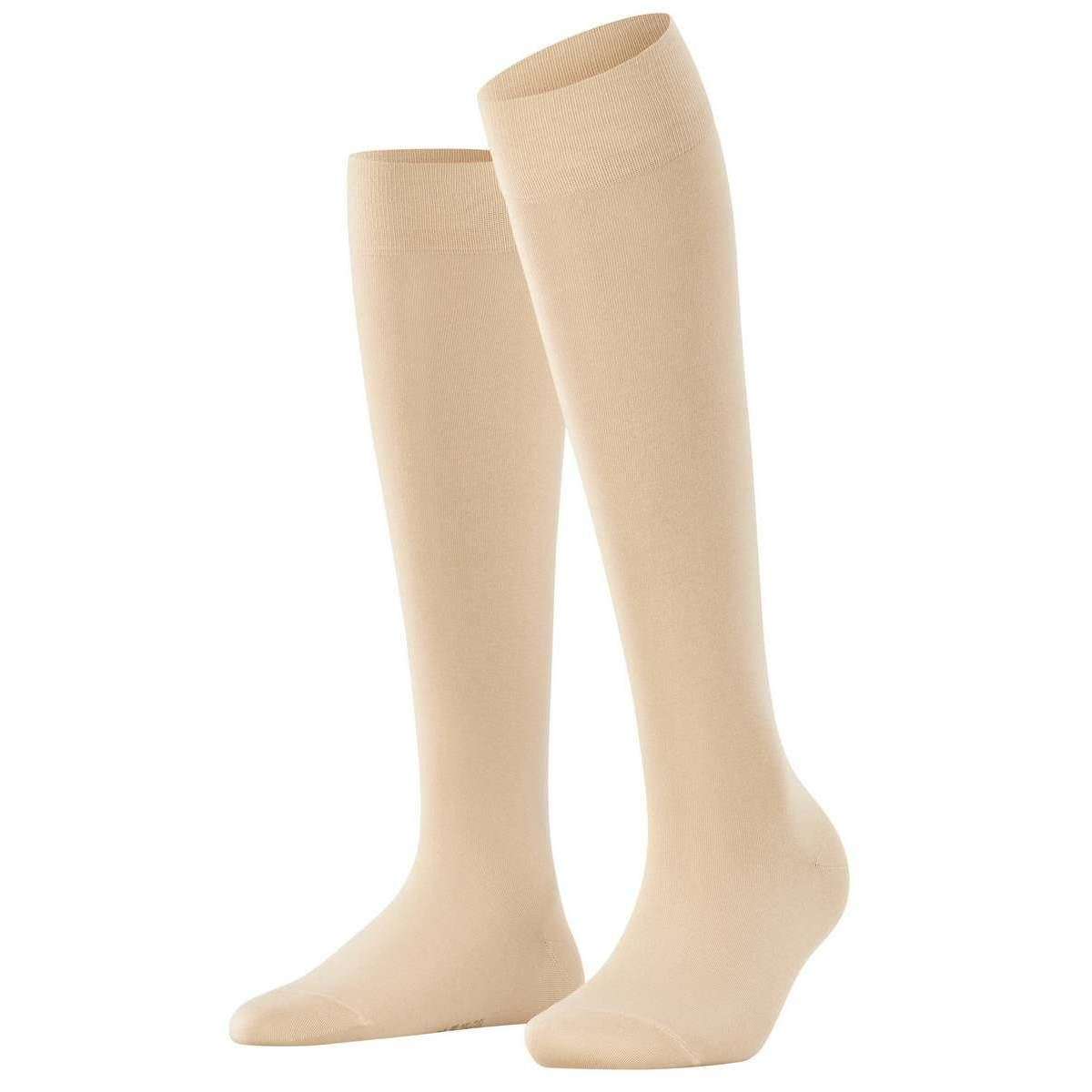 Falke Cotton Touch Knee High Socks - Cream