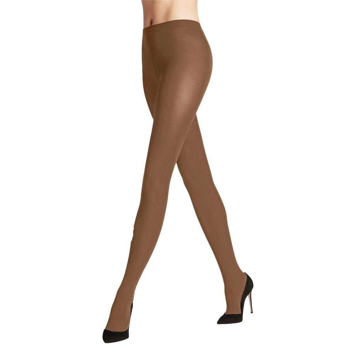 Falke Cotton Touch Tights - Tawny Brown - Medium - 40-42| Hips: 35"-40" | Height 5'1"-5'6"