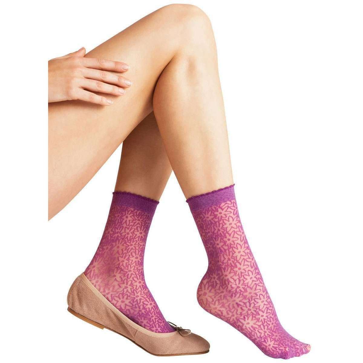 Falke Danty Daisy 15 Denier Anklet Tights - Galaxy Purple