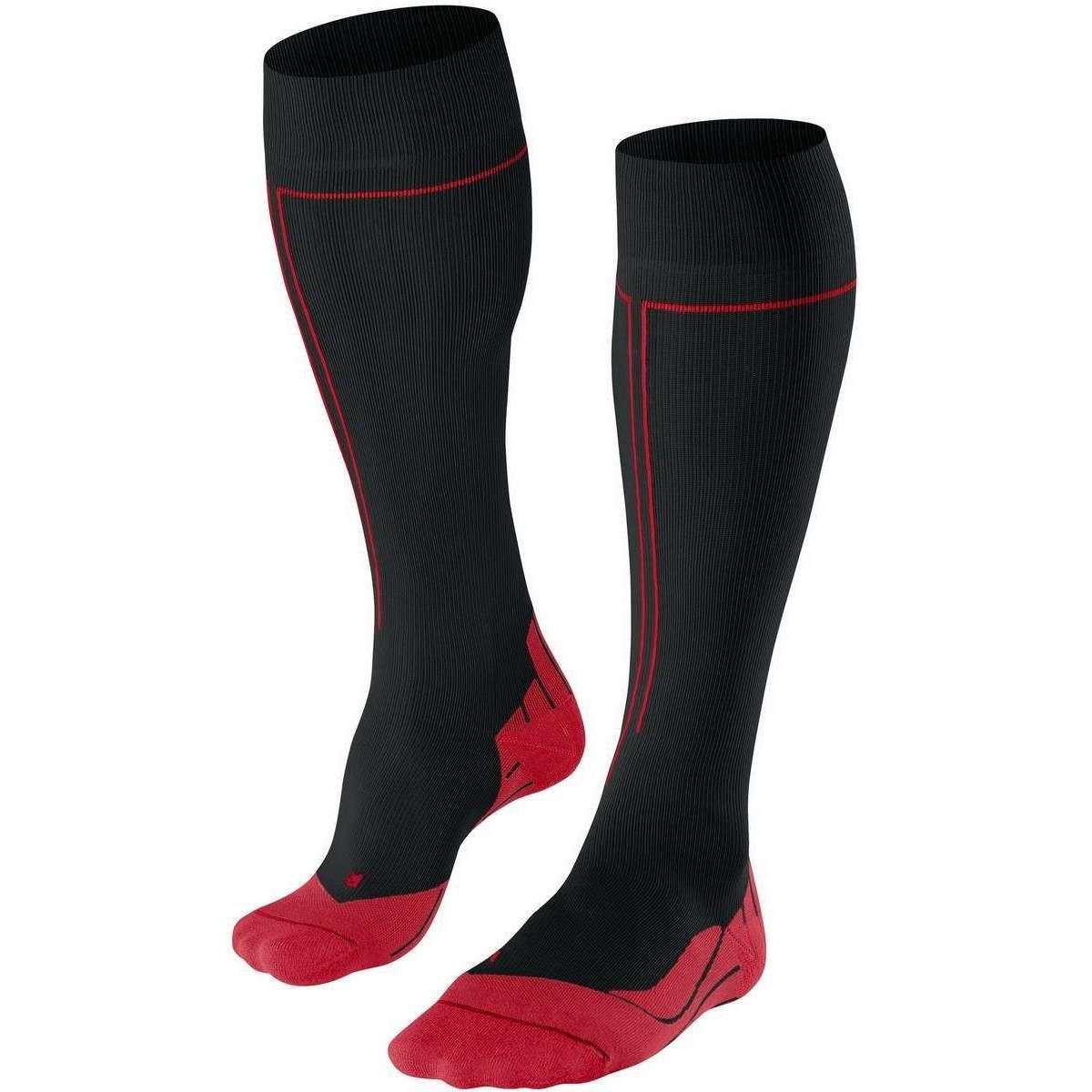 Falke Energizing Knee High Health Socks - Black/Red