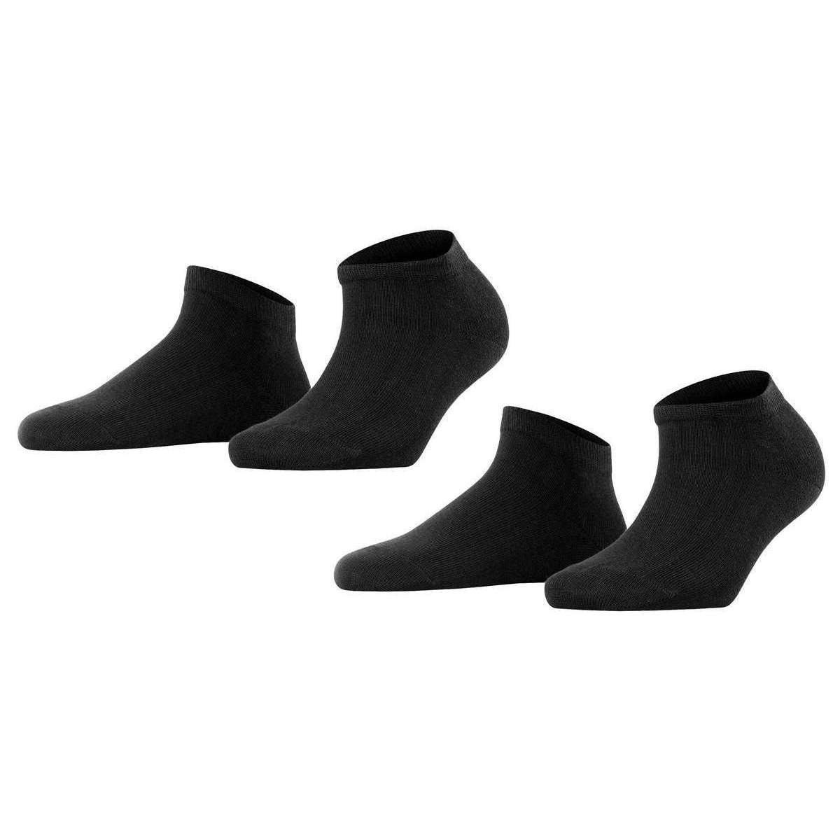 Falke Happy 2-Pack Sneaker Socks - Black - Small/Medium - 2.5-5 UK | 5-7.5 US | 35-38 EUR