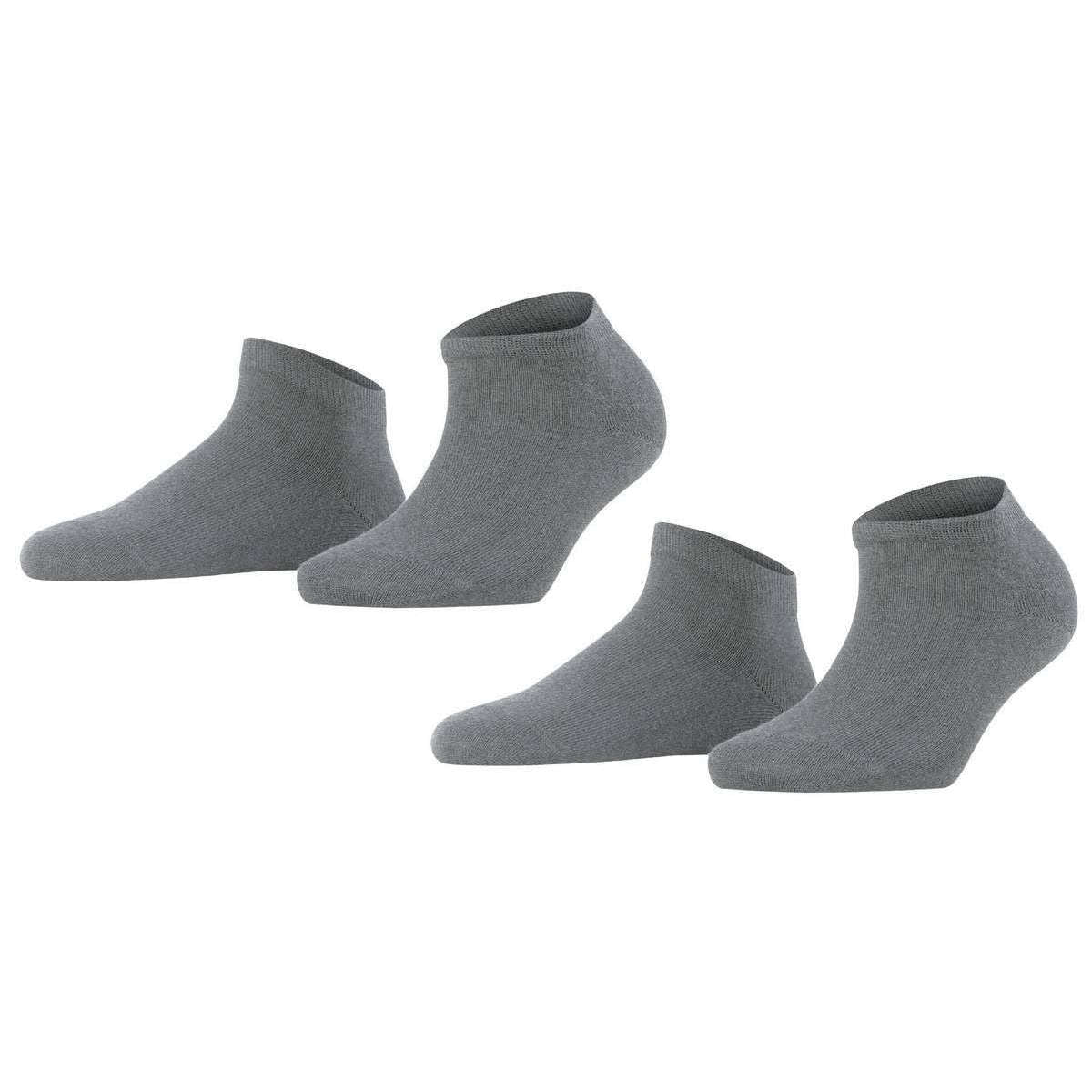 Falke Happy 2-Pack Sneaker Socks - Grey - Small/Medium - 2.5-5 UK | 5-7.5 US | 35-38 EUR