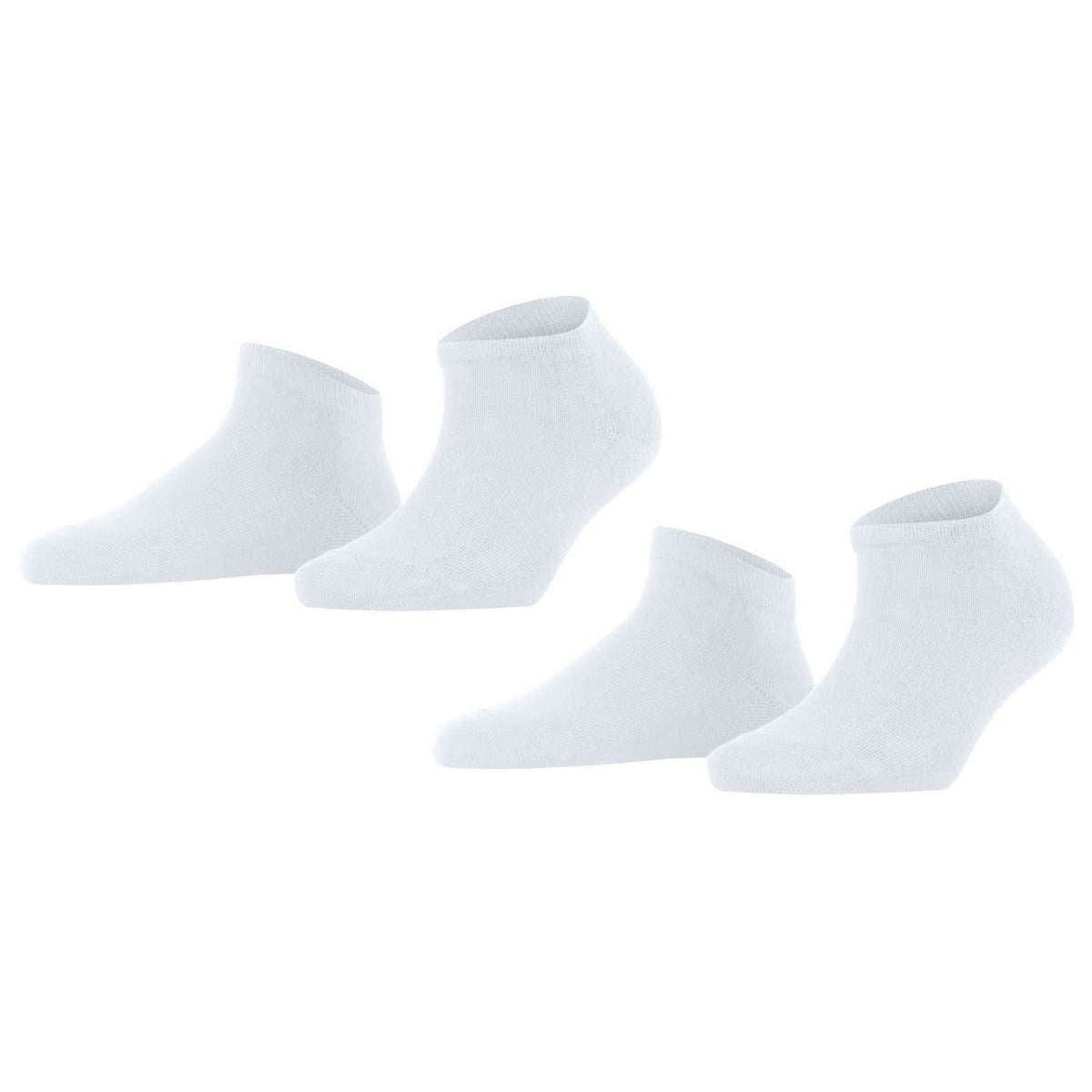 Falke Happy 2-Pack Sneaker Socks - White - Small/Medium - 2.5-5 UK | 5-7.5 US | 35-38 EUR