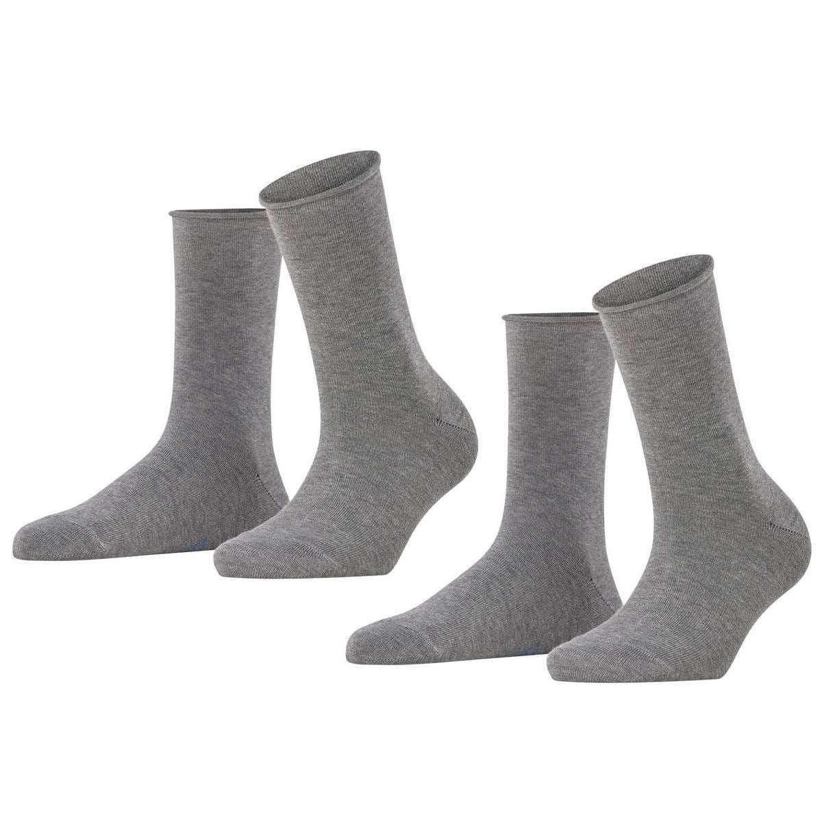 Falke Happy 2-Pack Socks - Grey - Small/Medium - 2.5-5 UK | 5-7.5 US | 35-38 EUR