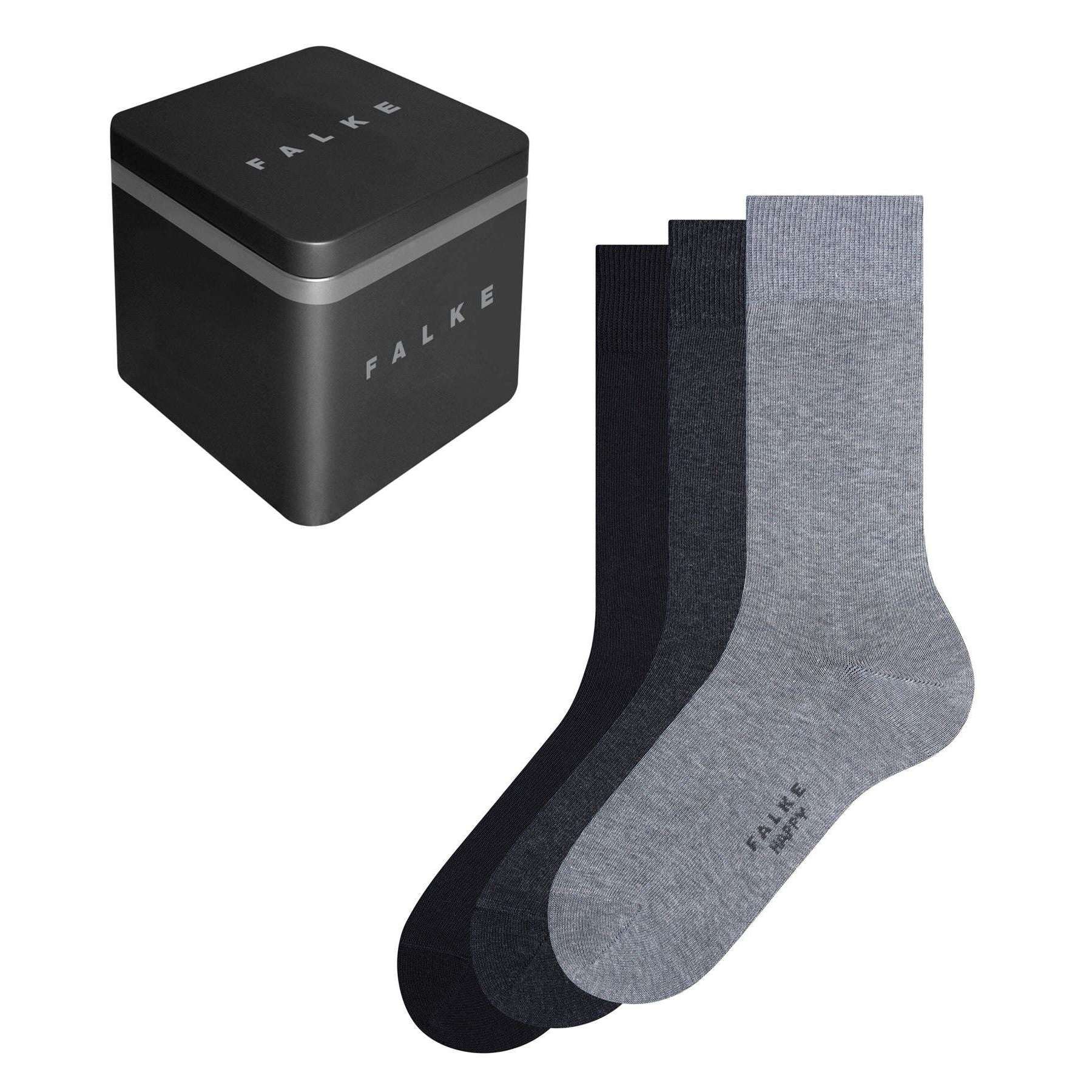 Falke Happy Box 3-Pack Socks - Sortiment/Black/Grey - Small - 5.5-8 UK | 6.5-9 US | 39-42 EUR