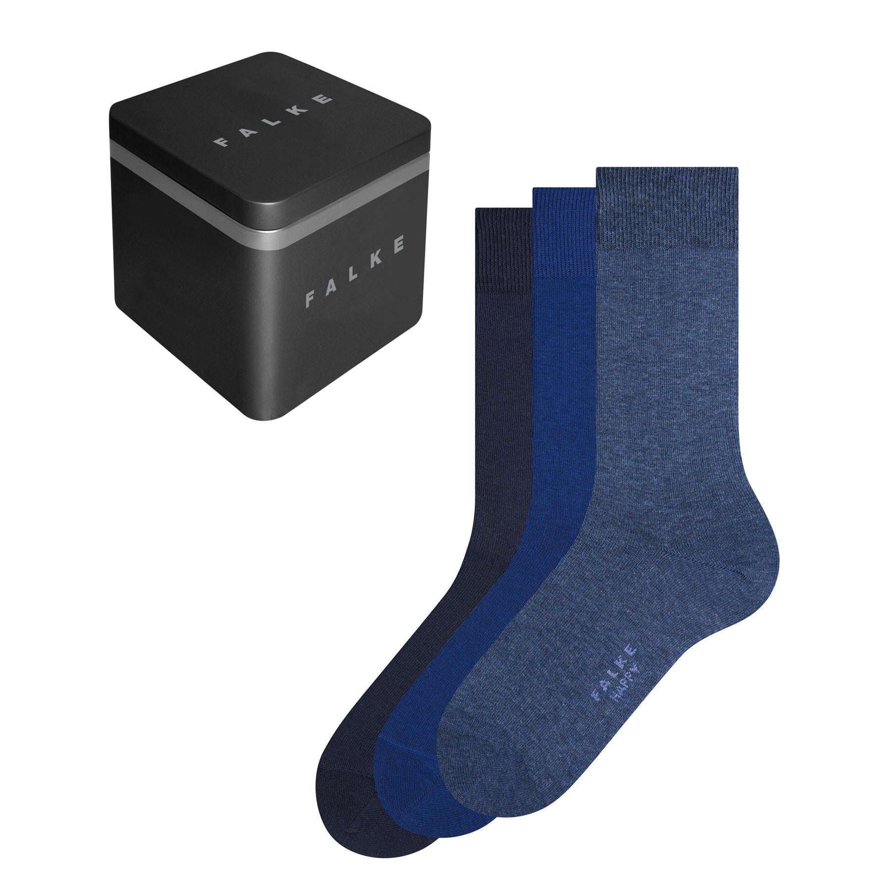 Falke Happy Box 3-Pack Socks - Sortiment/Navy/Blue - Small - 5.5-8 UK | 6.5-9 US | 39-42 EUR