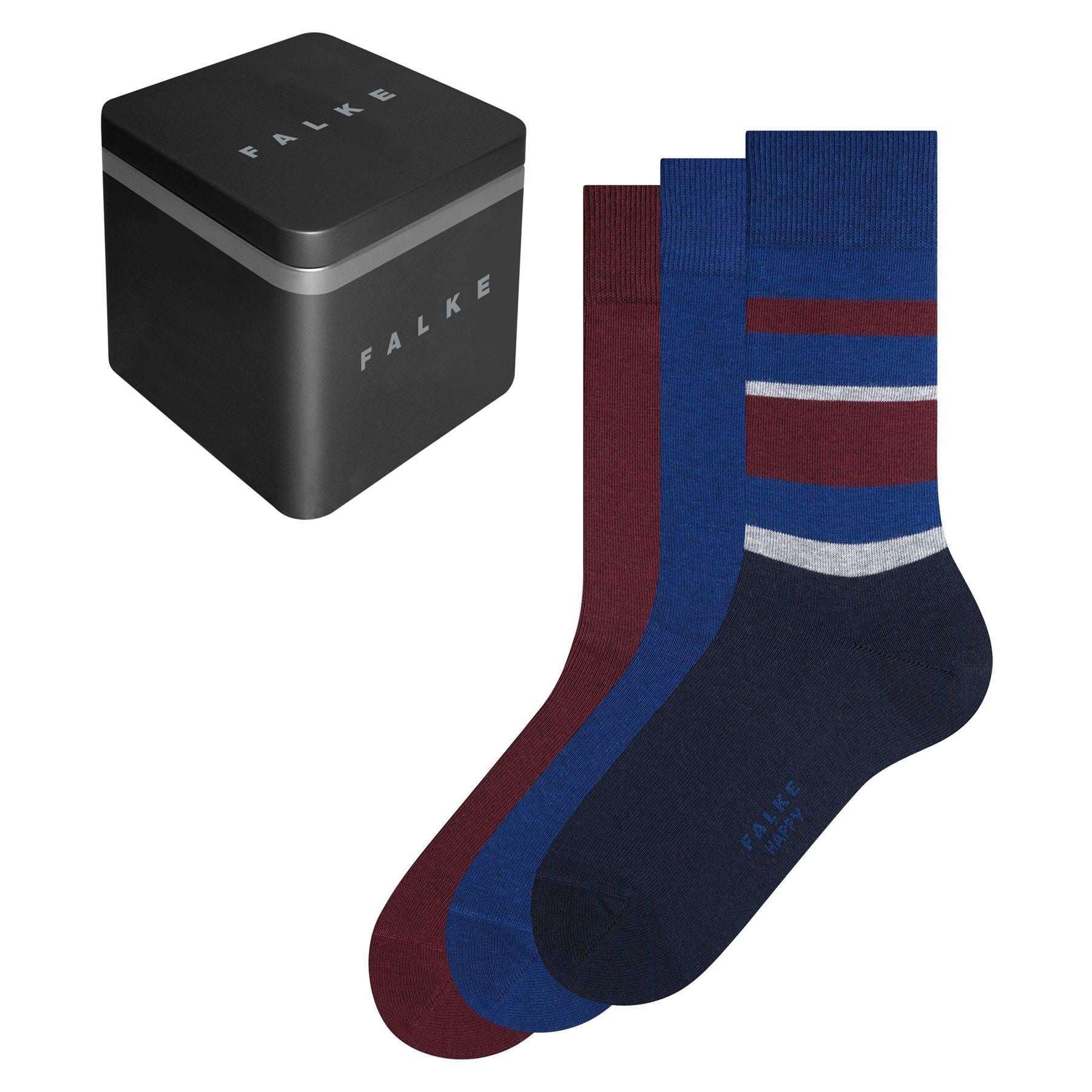 Falke Happy Box 3-Pack Socks - Sortiment/Navy/Burgundy